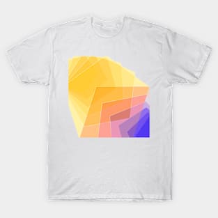 Geometric pattern yellow purple modern T-Shirt